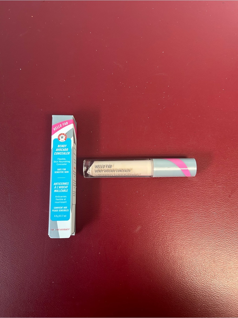 Hello FAB Bendy Avocado Concealer 4.8g/0.17oz Full Size 1 Bone/Ivoire